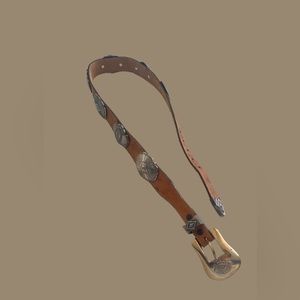 Vintage Western Tan Leather Belt